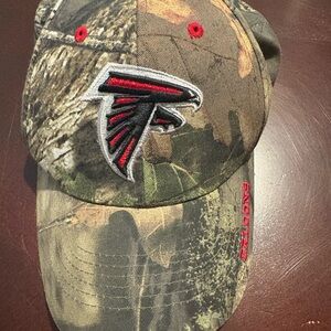 Atlanta Falcons Camo Baseball Cap with Red Accents